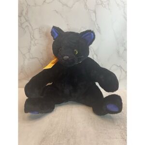 Vintage Hallmark Midnight The Black Cat Halloween Stuffed Animal Plush 9" tall